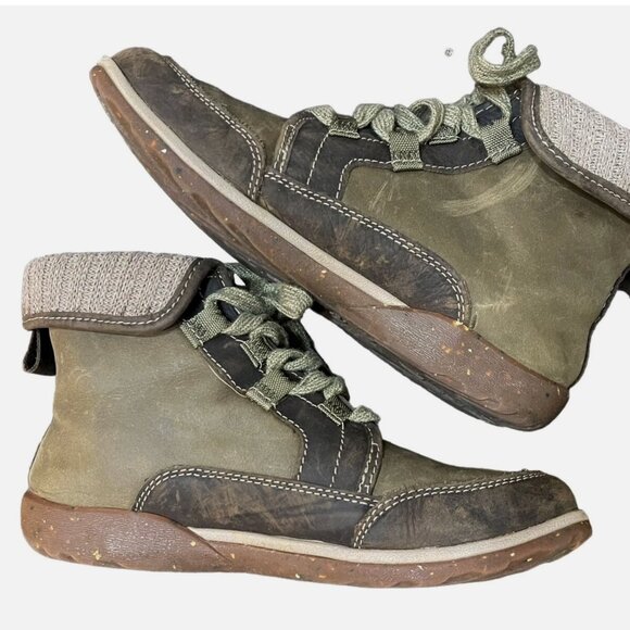 Chaco Barbary Ivy Leather Wool Collar Lace Up Boots Women’s 6.5 - Picture 1 of 8